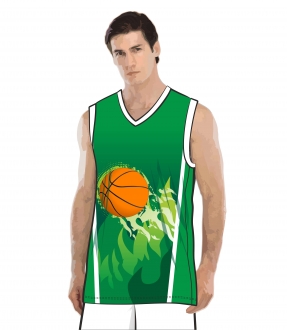 Баскетбольная майка 302 расцветка2 зеленая